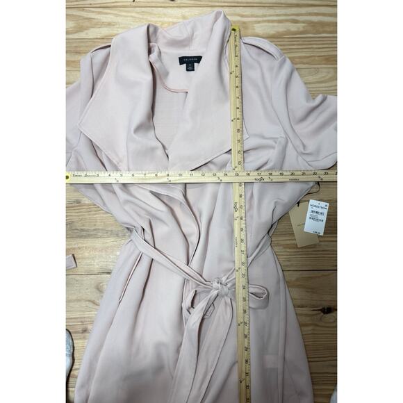 Halogen Drape Lapel Tie Waist Topper Coat Pink Smoke Women’s Size 3X NWT - Picture 7 of 9